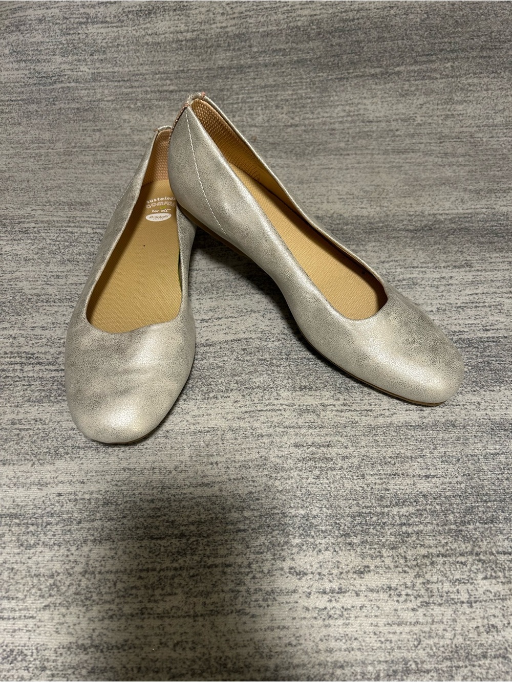 Dr. Scholl's Silver Metallic Ballet Flats